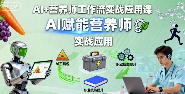 AI+营养师工作流实战应用课，AI赋能营养师-21资源库