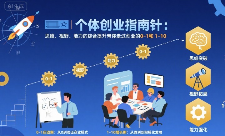 个体创业指南针，思维、视野、能力的综合提升带你走过创业的0-1和1-10【音频】-21资源库