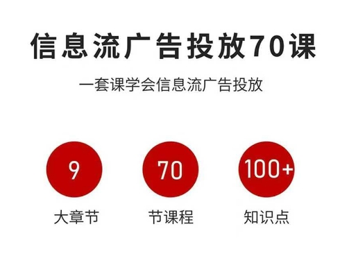 信息流广告投放实战70课，一套课学会信息流广告投放，迄今为止，最系统化教程-21资源库