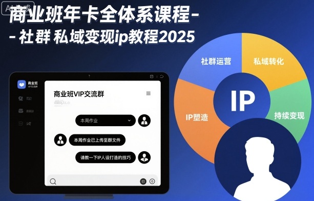 商业班年卡全体系课程-社群私域变现ip教程2025-21资源库