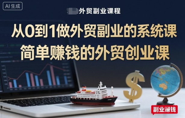 从0到1做外贸副业的系统课，简单賺钱的外贸创业课-21资源库