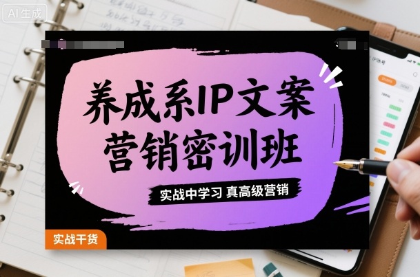 养成系IP文案营销密训班，实战中学习真高级营销-21资源库