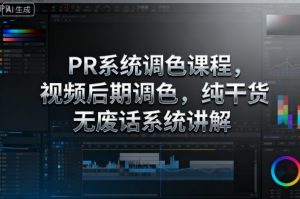 PR系统调色课程,视频后期调色,纯干货无废话系统讲解-21资源库