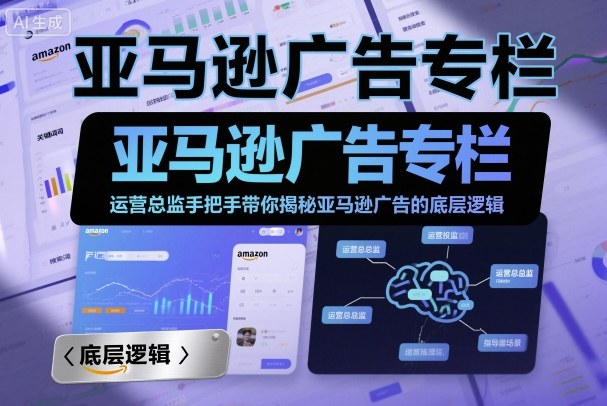 亚马逊广告专栏：运营总监手把手带你揭秘亚马逊广告的底层逻辑-21资源库