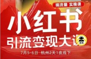 小红书引流变现7月线下大课,一次性讲透小红书笔记、矩阵、投放、引流、转化的全流程SOP-21资源库