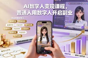 AI数字人变现课程，普通人用数字人开启副业-21资源库