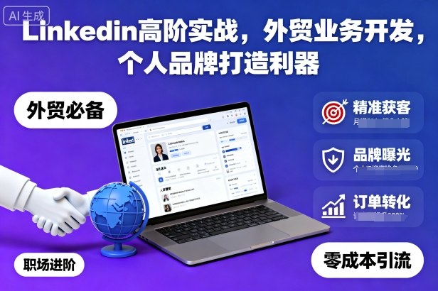 Linkedin高阶实战，外贸业务开发，个人品牌打造利器-21资源库