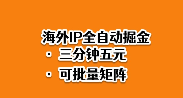 海外ip全自动掘金，2025必做蓝海项目，3分钟落地，矩阵直接开干【揭秘】-21资源库