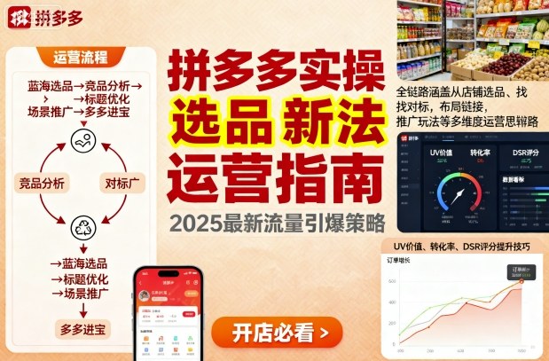 王校长9月12拼多多实操新玩法，全链路涵盖从店铺选品、找对标，布局链接，推广玩法等多维度运营思路-21资源库
