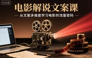 电影解说文案课,从文案多维度学习电影的流量密码-21资源库