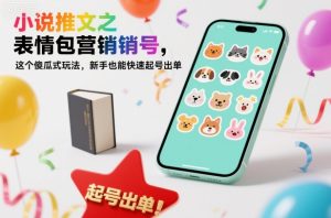 小说推文之表情包营销号,这个傻瓜式玩法,新手也能快速起号出单-21资源库