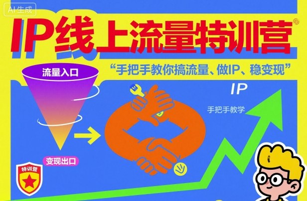 IP线上流量特训营，手把手教你搞流量、做IP、稳变现-21资源库