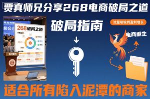 贾真师兄分享268电商破局之道-适合所有陷入泥潭的商家-21资源库