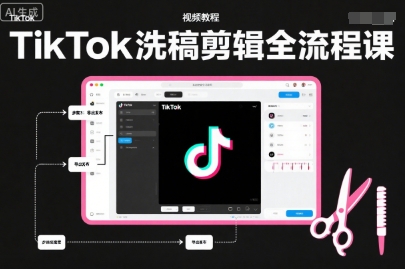 TikTok洗稿剪辑全流程课，PR洗稿剪辑全流程，TK洗稿运营课-21资源库