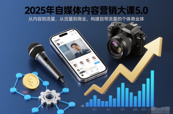 2025年自媒体内容营销大课5.0，从内容到流量，从流量到商业，构建自带流量的个体商业体-21资源库