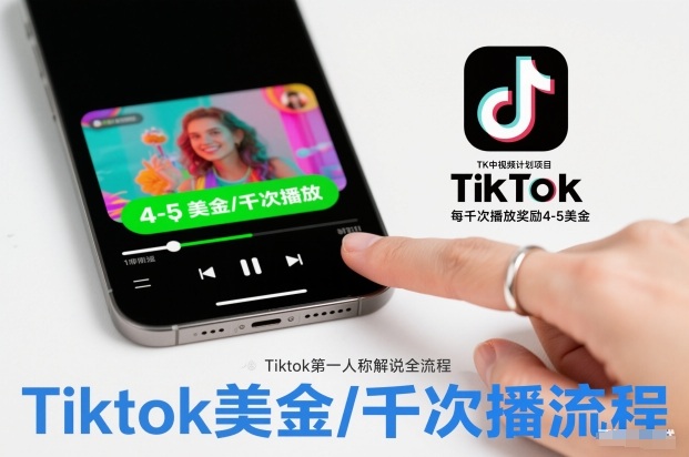 TK中视频计划项目，Tiktok第一人称解说流程，每干次播放奖励4-5美金-21资源库