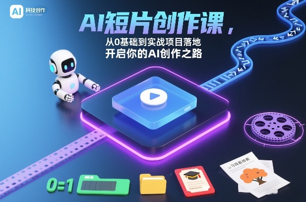 AI短片创作课，从0基础到实战项目落地，开启你的AI创作之路-21资源库