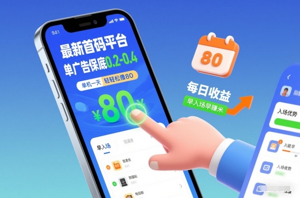 最新首码平台，单广告保底0.2-0.4，单机一天轻松撸80，早入场早賺米【揭秘】-21资源库