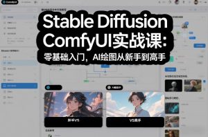 Stable Diffusion ComfyUI实战课：零基础入门，AI绘图从新手到高手-21资源库