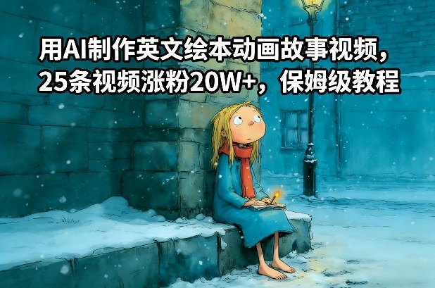 用AI制作英文绘本动画故事视频，25条视频涨粉20W+，保姆级教程-21资源库