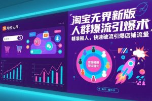 淘宝无界新版人群爆流引爆术，精准圈人，快速破流引爆店铺流量-21资源库