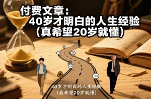 付费文章：40岁才明白的人生经验（真希望20岁就懂）-21资源库