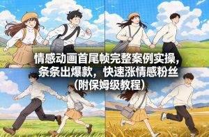 情感动画首尾帧完整案例实操，条条出爆款，快速涨情感粉丝（附保姆级教程）-21资源库