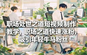 职场处世之道短视频制作教学，职场之道快速涨粉，吸引年轻牛马粉丝-21资源库