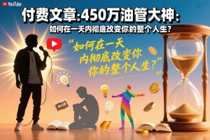 付费文章：450万油管大神：如何在一天内彻底改变你的整个人生？-21资源库