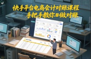 快手平台电商会计对账课程，手把手教你做对账-21资源库