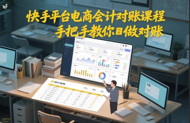 快手平台电商会计对账课程，手把手教你做对账-21资源库