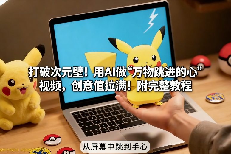 打破次元壁！用AI做【万物跳进手心】视频，创意值拉满！附完整教程-21资源库