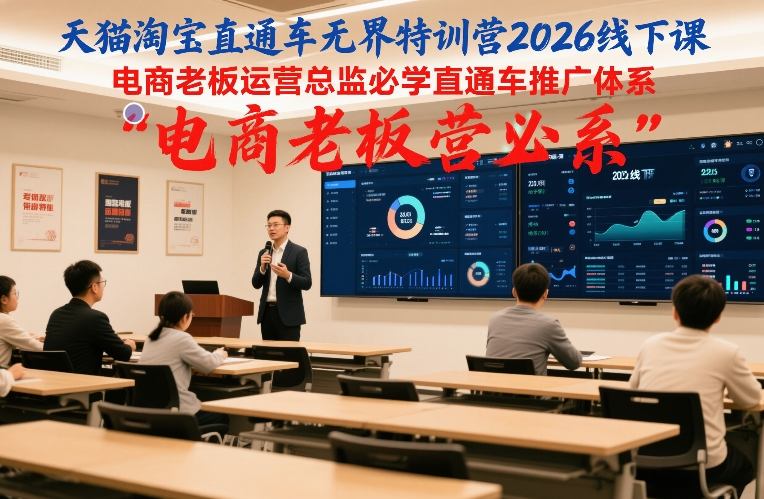 天猫淘宝直通车无界特训营2026线下课，电商老板运营总监必学直通车推广体系-21资源库