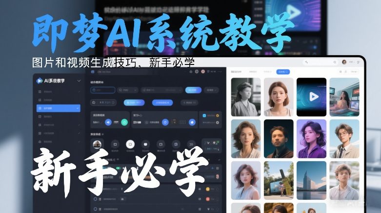 即梦AI系统教学，图片和视频生成技巧，新手必学-21资源库
