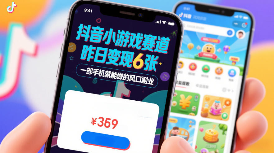 抖音小游戏赛道，昨日变现600+，零基础一部手机就能做的风口副业【揭秘】-21资源库