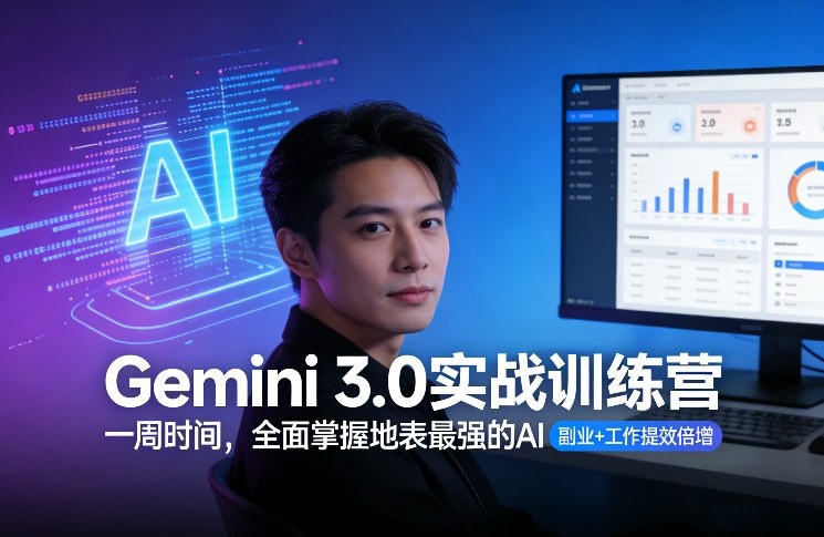 Gemini 3.0实战训练营，一周时间，全面掌握地表最强的AI，副业+工作提效倍增-21资源库