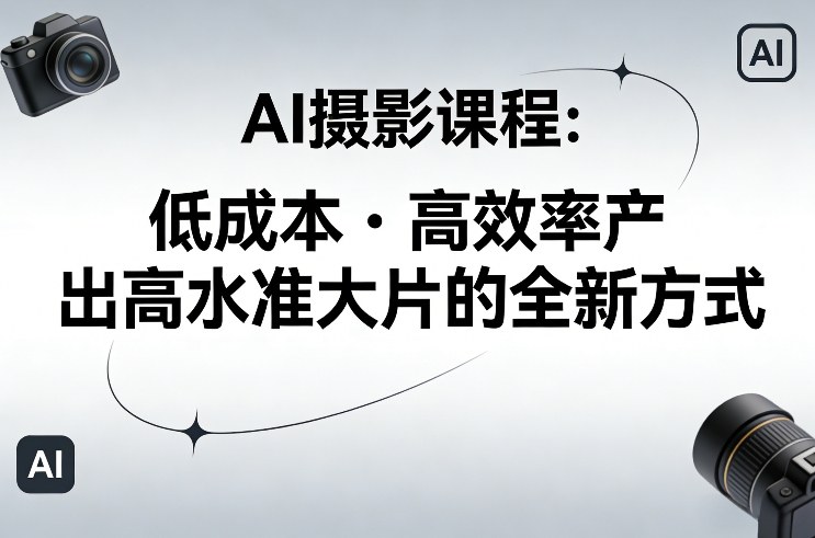 AI摄影课程，低成本高效率产出高水准大片的全新方式-21资源库