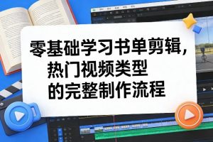 零基础学习书单剪辑，热门视频类型的完整制作流程（更新2026）-21资源库