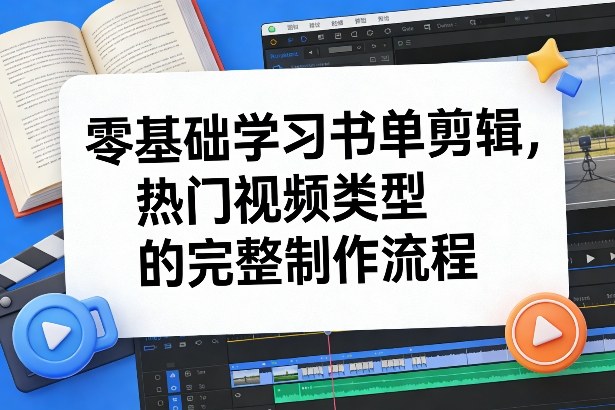 零基础学习书单剪辑，热门视频类型的完整制作流程（更新2026）-21资源库