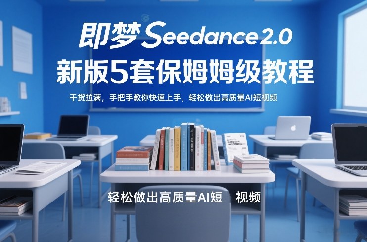 即梦Seedance2.0新版5套保姆级教程，干货拉满，手把手教你快速上手，轻松做出高质量AI短视频-21资源库