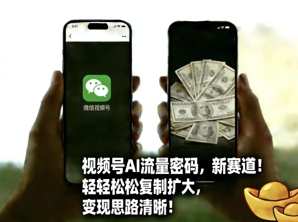 视频号AI流量密码新赛道，轻轻松松复制扩大，变现思路清晰-21资源库