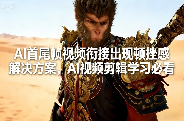 AI首尾帧视频衔接出现顿挫感解决方案，AI视频剪辑学习必看-21资源库