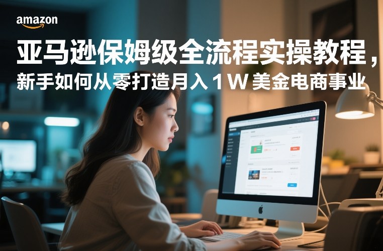 亚马逊保姆级全流程实操教程，新手如何从零打造月入1W美金电商事业-21资源库