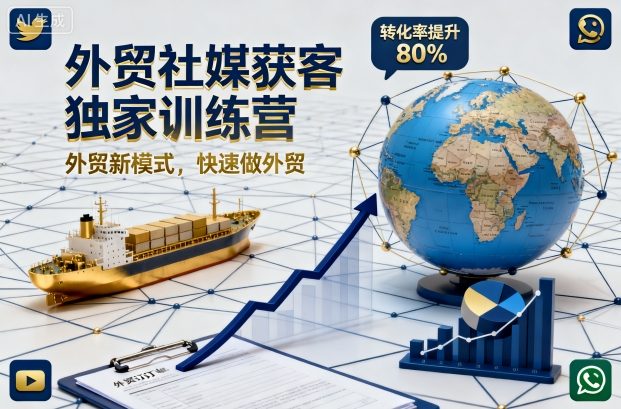 外贸社媒获客独家训练营，外贸新模式，快速做外贸（更新26年2月）-21资源库