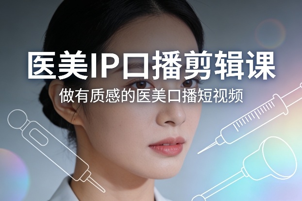 医美IP口播剪辑课，做有质感的医美口播短视频-21资源库