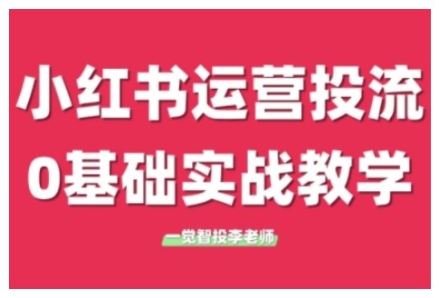小红书运营投流，小红书广告投放从0到1的实战课，学完即可开始投放（更新26年）-21资源库