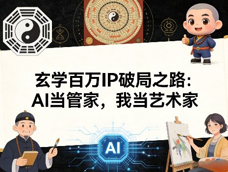 玄学百万IP破局之路：AI当管家，我当艺术家-21资源库