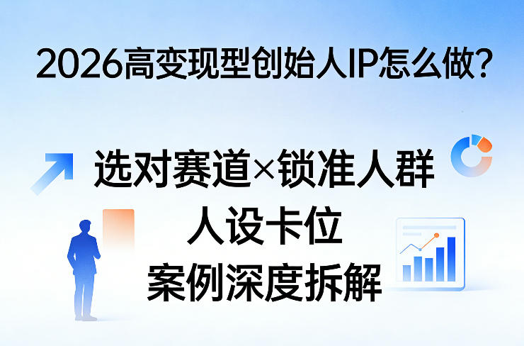 2026高变现型创始人IP怎么做？选对赛道×锁准人群×人设卡位×案例深度拆解-21资源库