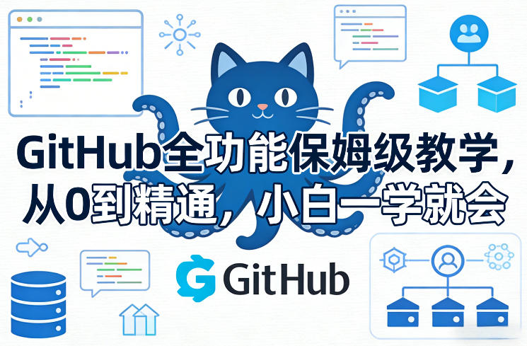 GitHub全功能保姆级教学，从0到精通，小白一学就会-21资源库