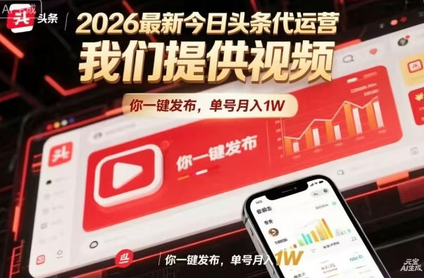今日头条躺賺模式，你9我1，操作简单，一键发布，单机日入数百，长期合作【揭秘】-21资源库